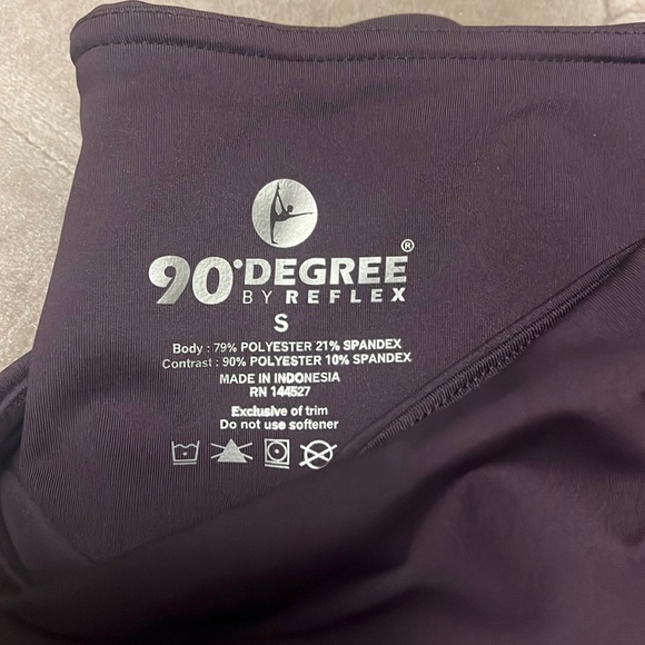 90 degree by Reflex pocket leggings, dark Cherry color, small, new - Picture 3 of 10